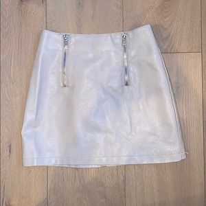 Leather Beige Skirt